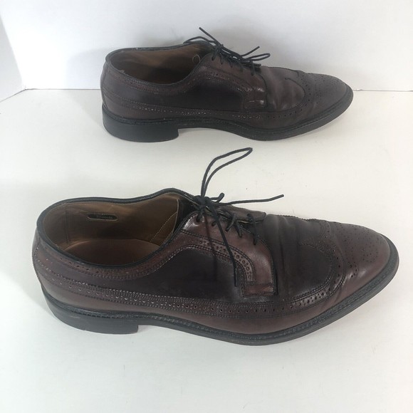 COPY - ALLEN EDMONDS SHELL CORDOVAN MacNeil Burgundy Wingtips 11.5 D Horween 90… main image 4